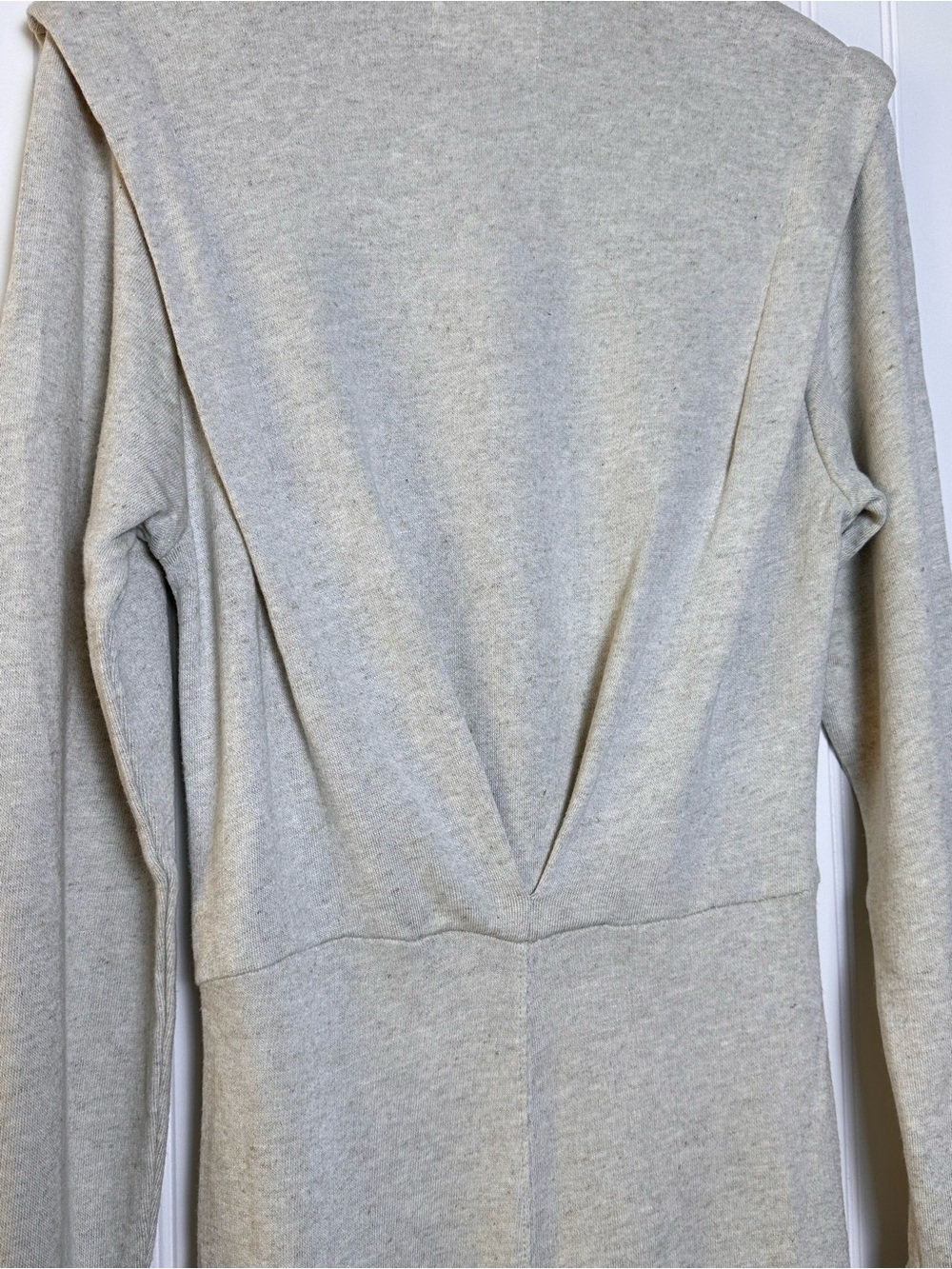 Isabel Marant Etoile Beige Mafalda Midi Dress  size 34 Crew Neck Long Sleeves - Picture 12 of 16